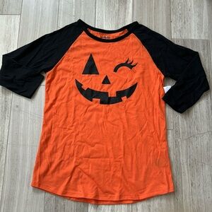 Halloween 🎃 vampire cutesy pumpkin raglan shirt